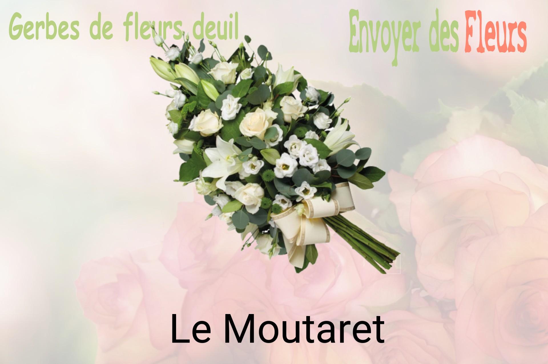 Gerbe de fleurs de deuil livrée à Le Moutaret